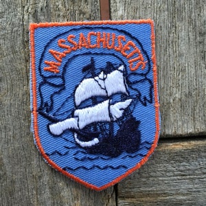 Massachusetts Vintage Souvenir Travel Patch by Voyager