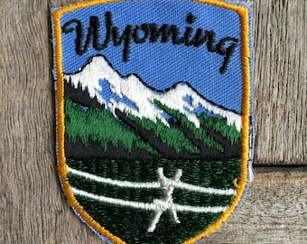 Wyoming Vintage Travel Patch by Voyager