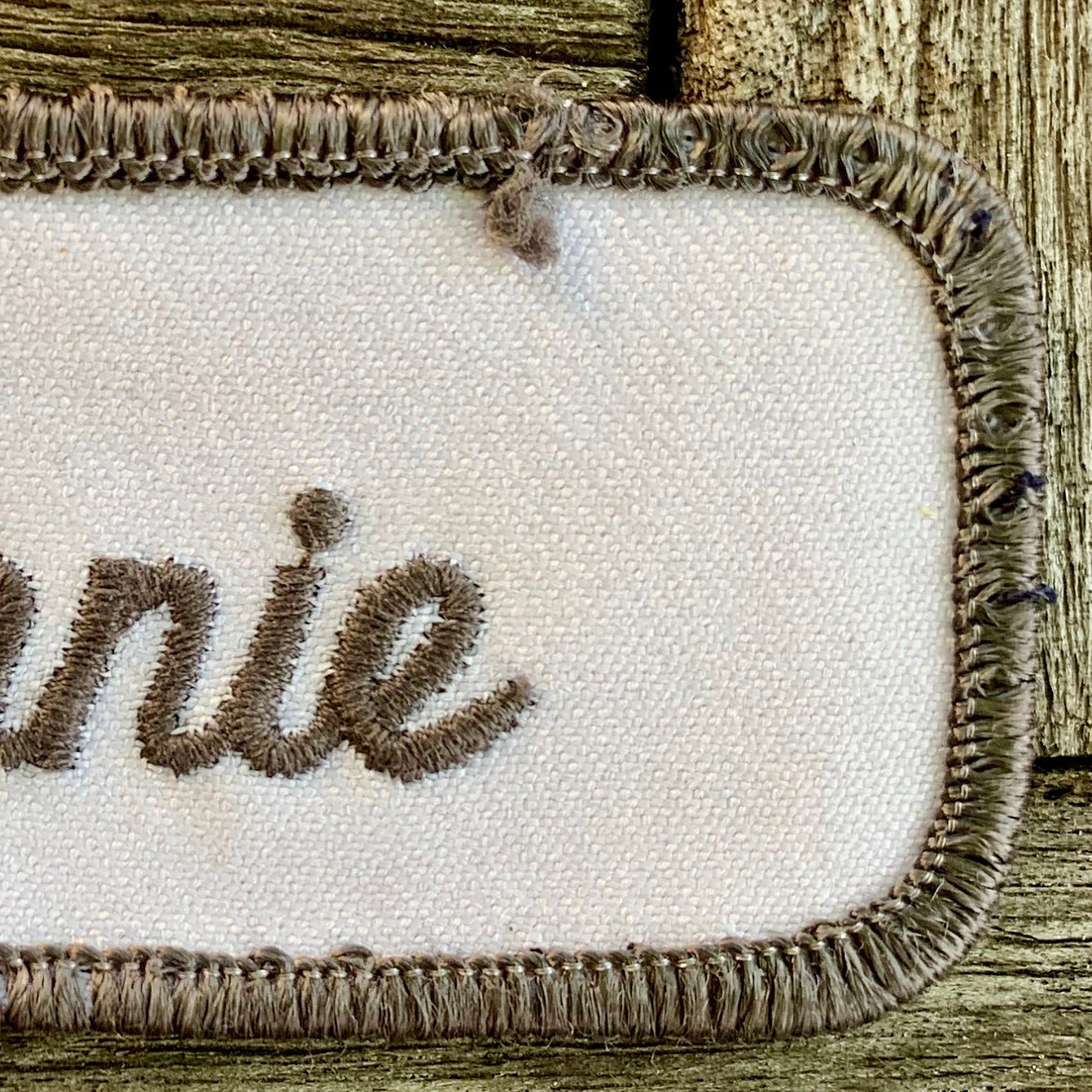Donnie Work Shirt Name Patch A White Patch With Gray Etsy donnie-work-shirt-name-patch-a-white-patch-with-gray-etsy