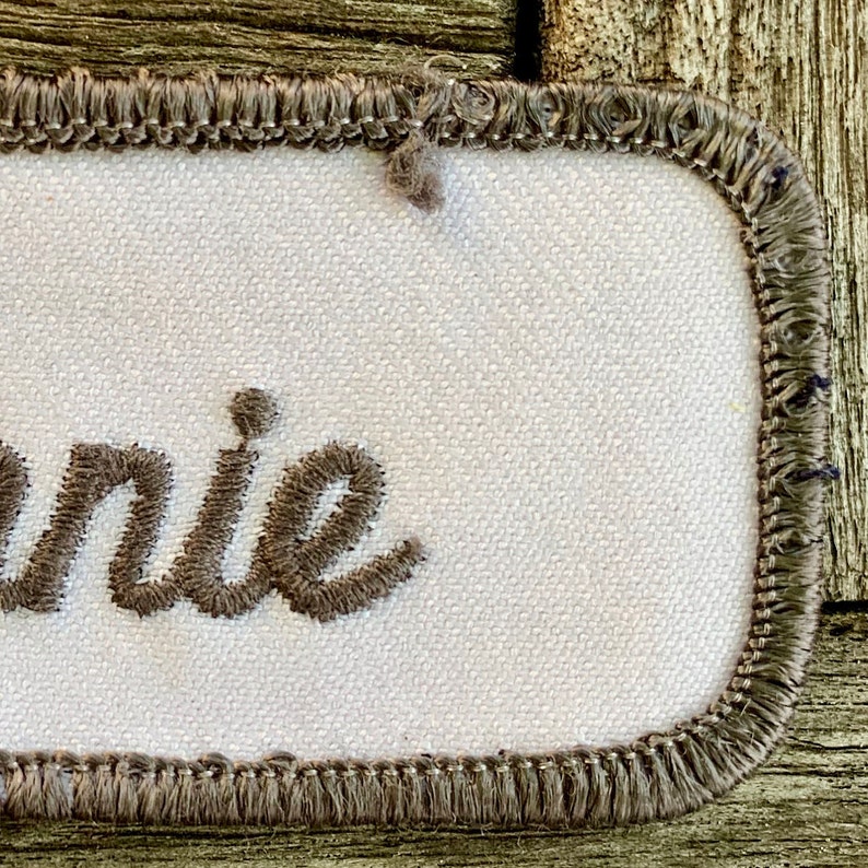 Donnie Work Shirt Name Patch. A White Patch With Gray - Etsy
