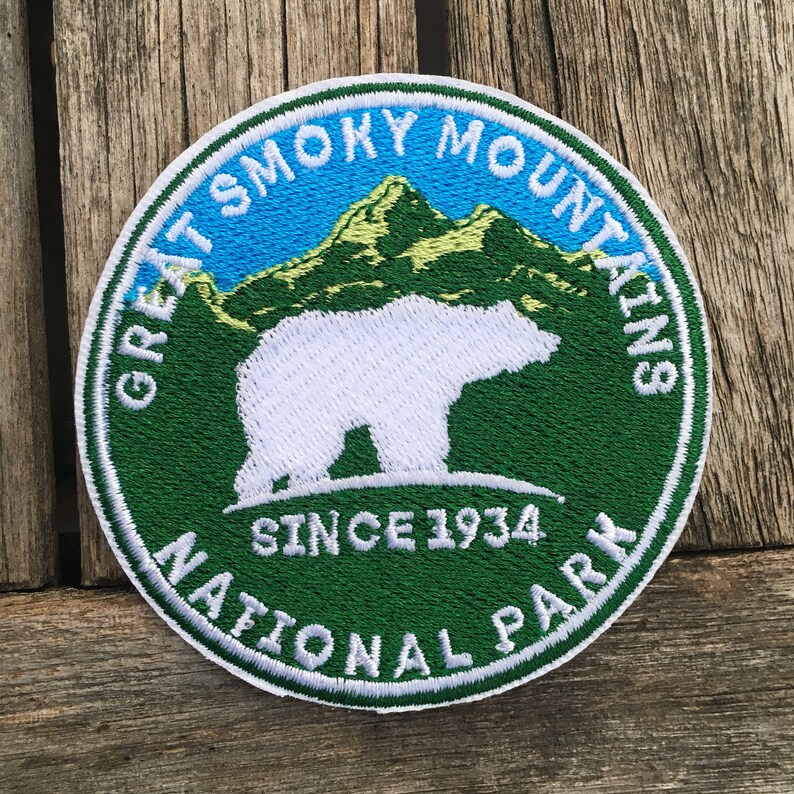 New Great Smoky Mountains National Park Iron On 3 Inch Patch Black Bear