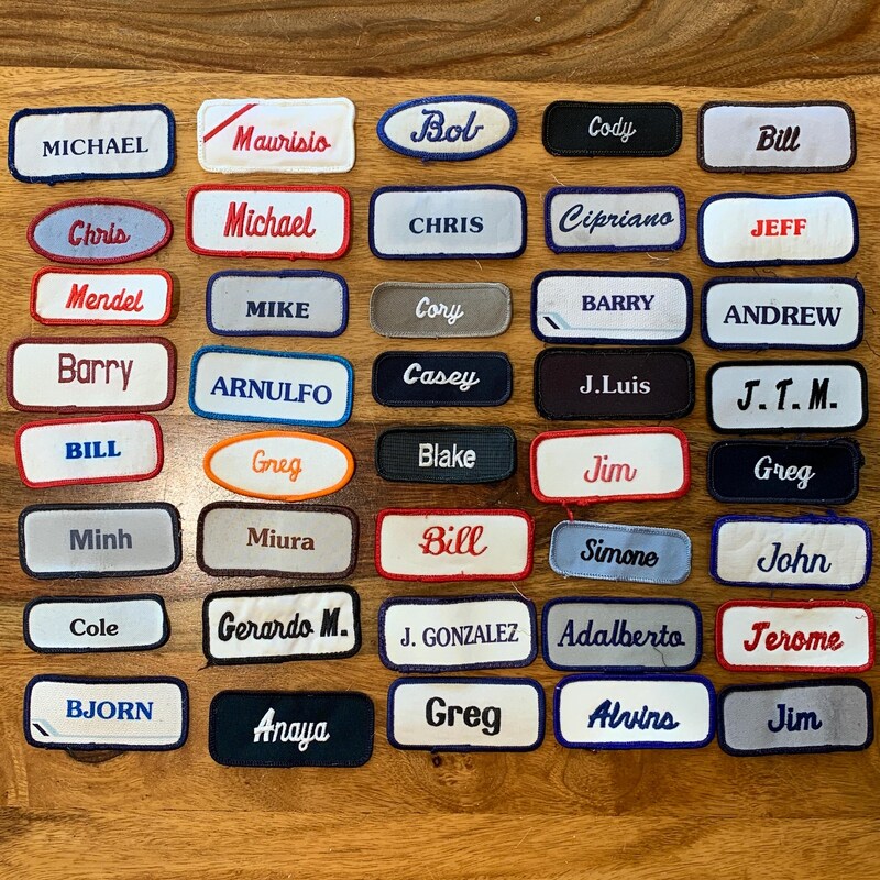 Name Plate Patch Buttoned Shirt