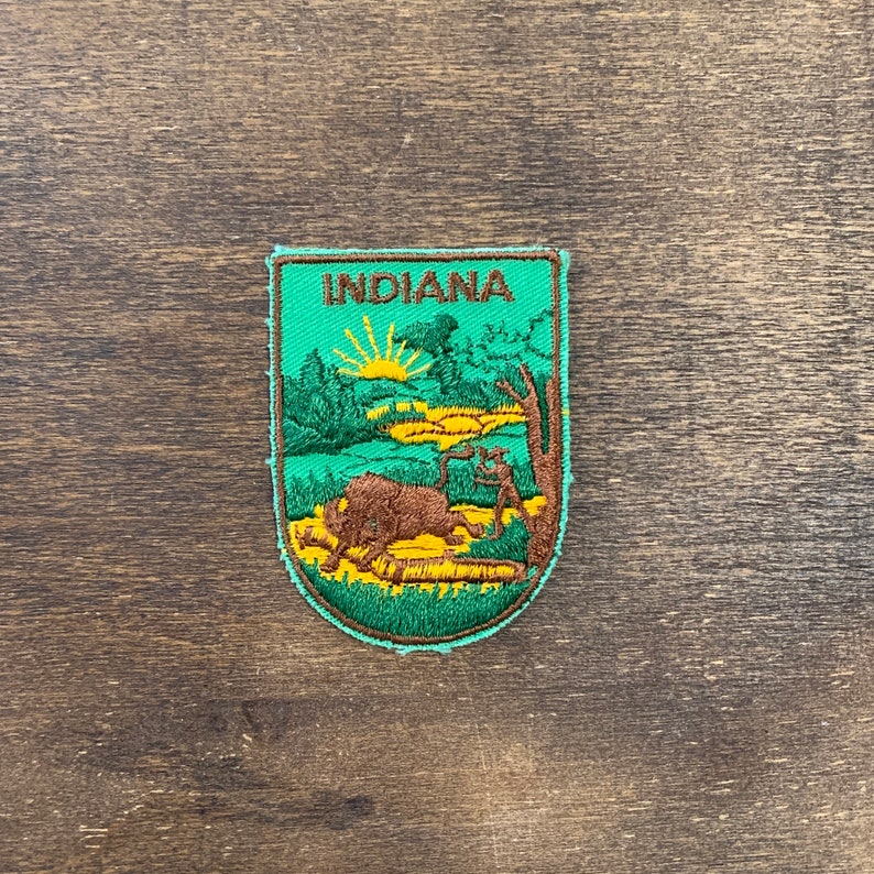 Indiana Vintage Travel Patch by Voyager image 2