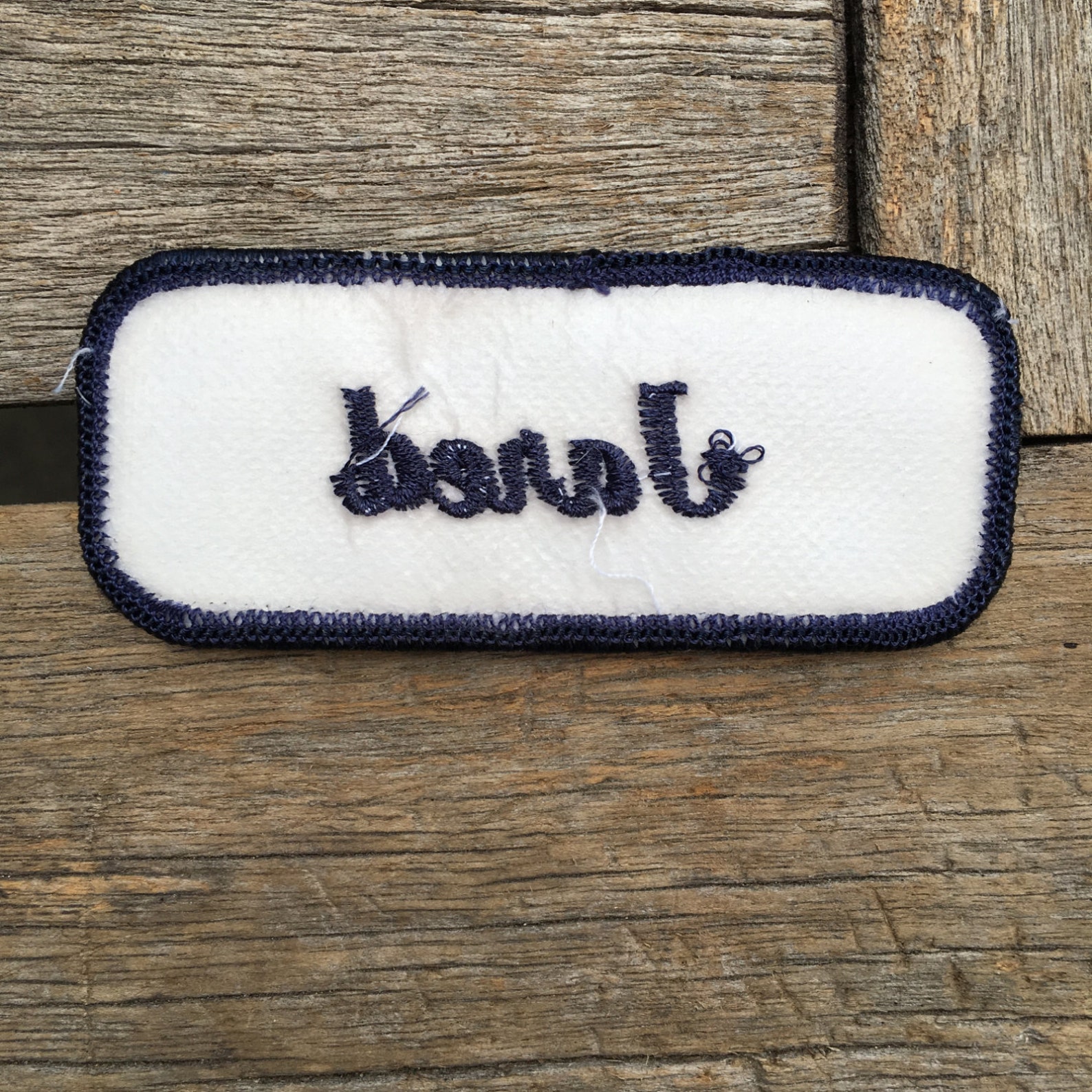 Jared. A White Work Shirt Name Patch That Says Etsy