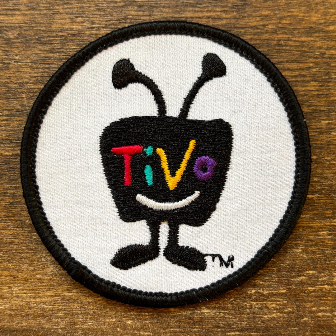 Tivo Logo Colouring Tivo Vintage Logo Patch - Etsy