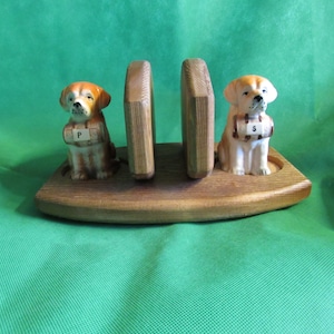 Saint Bernard Napkin/Salt and Pepper Holder