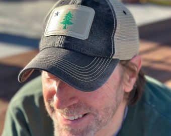 1901 Maine Pine Tree Flag Trucker Hat