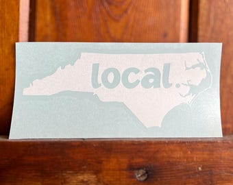 North Carolina Local Decal, 6"x 4"