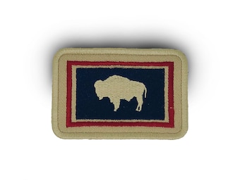 Wyoming Embroidered Flag Patch