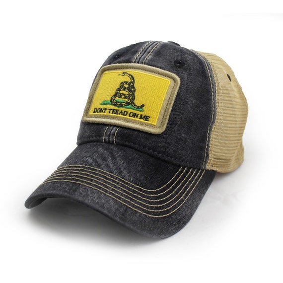 Tread on Me Flag Trucker Hat Black 