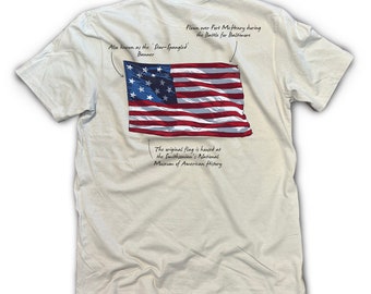 USA 1812 Flag Fact Shirt, S/S, Ice Grey