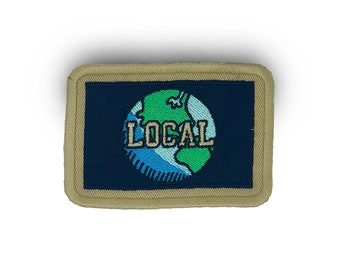 Local World Embroidered Flag Patch