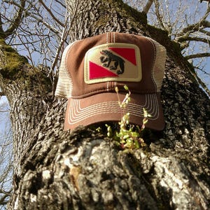 New Bern Flag Patch Trucker Hat, Black