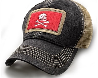 Henry Every Pirate Flag Trucker Hat, Black