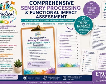 Informe de evaluación del procesamiento sensorial / Paquete de evidencias del EHCP (descarga digital)