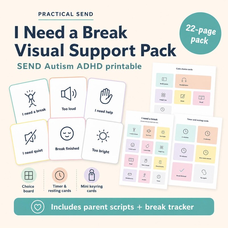 I Need a Break Visual - Etsy