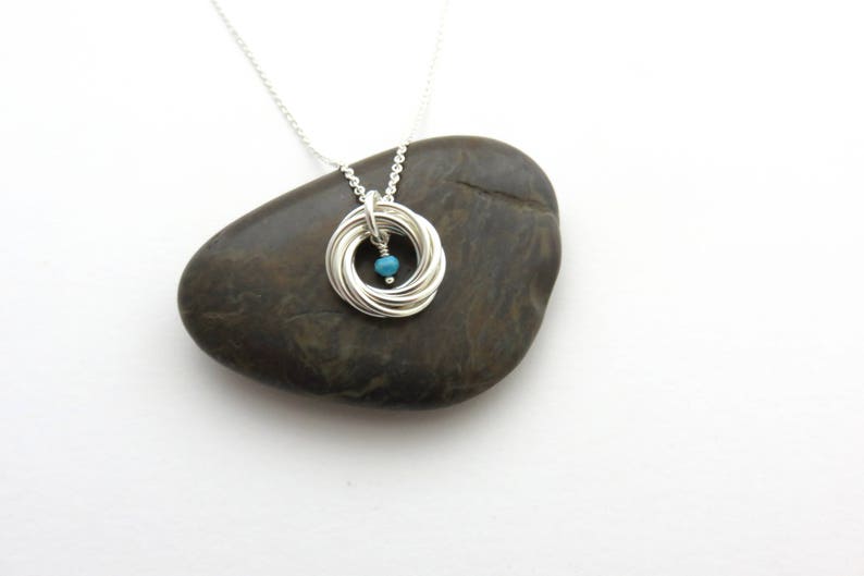 Silver Birthstone Necklace