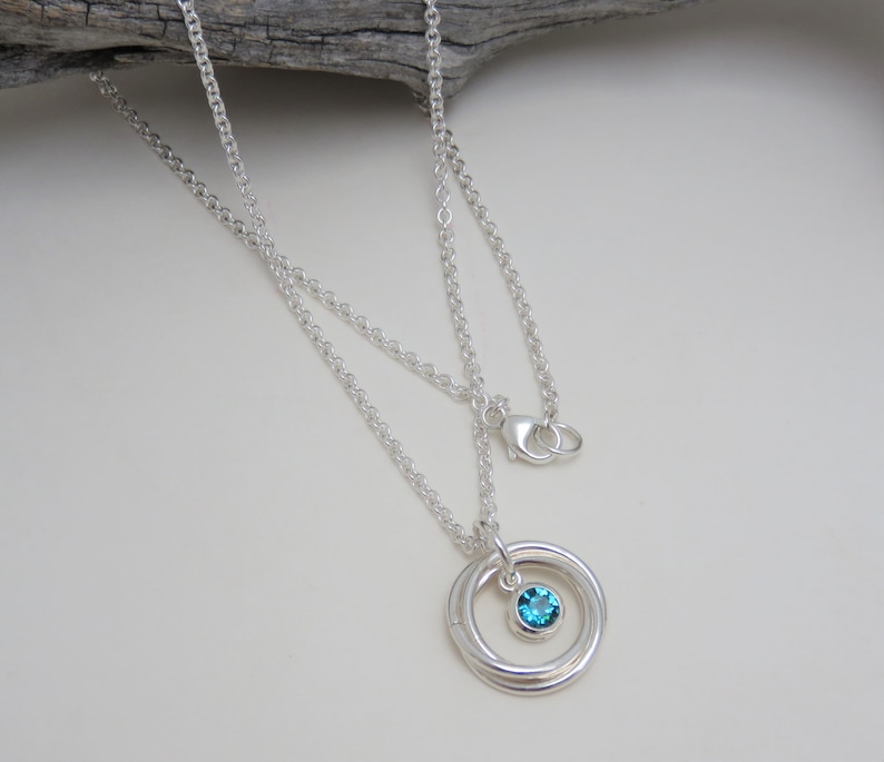 30th Birthday Gift for Women, Birthstone Necklace, 30th Birthday for Her, Sterling Silver, Birthday Gift image 9