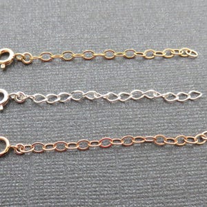 Rose Gold Chain Extender, 14k Rose Gold Filled, Removable Chain Extension, Necklace Extension, Bracelet Extender, Add Length to Necklace image 3