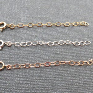 Gold Extension Chain, 14k Yellow Gold Filled Extender, Necklace Extender, Bracelet Extender, Ankle Bracelet Extender, Gold Chain Extender afbeelding 3