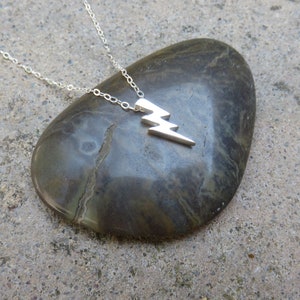 Graduation Gifts for Her, Lightning Bolt Necklace, Fearless Necklace, Gift for Friend, Sterling Silver Necklace image 3