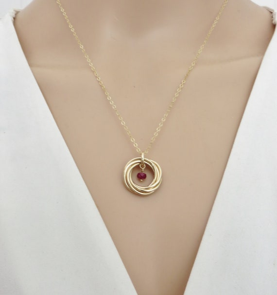 60th Birthday Gift, Gold Necklace, 60th Birthday, Birthstone Necklace, 14k Gold Necklace, 60th Anniversary, Birthday Gifts