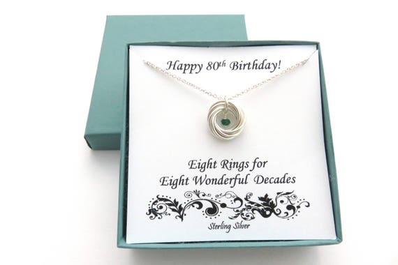 80th Birthday Silver Jewellery – May & Mabel
