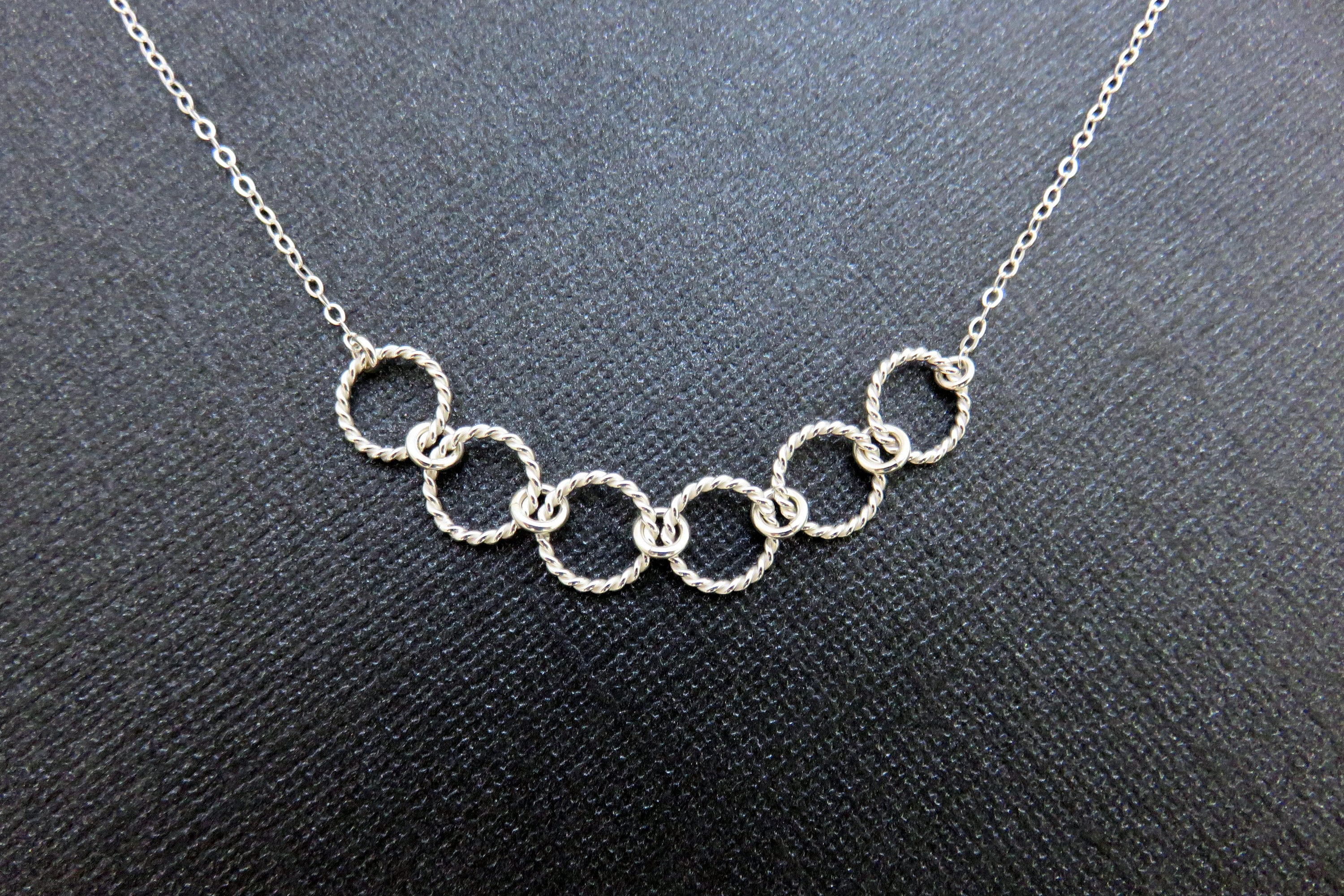 60th Birthday Gifts for Women Six Rings Necklace 60th - Etsy