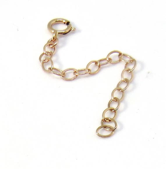 Rose Gold Chain Extender, 14k Rose Gold Filled, Removable Chain Extension,  Necklace Extension, Bracelet Extender, Add Length to Necklace 