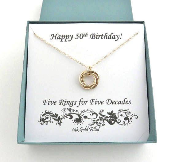 Jewellery 50th birthday present deals