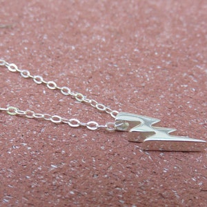 Graduation Gifts for Her, Lightning Bolt Necklace, Fearless Necklace, Gift for Friend, Sterling Silver Necklace image 5