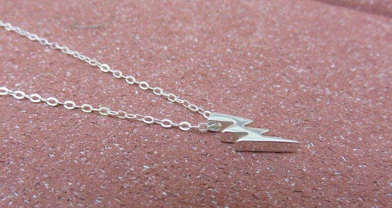 Graduation Gifts for Her, Lightning Bolt Necklace, Fearless Necklace, Gift for Friend, Sterling Silver Necklace image 5