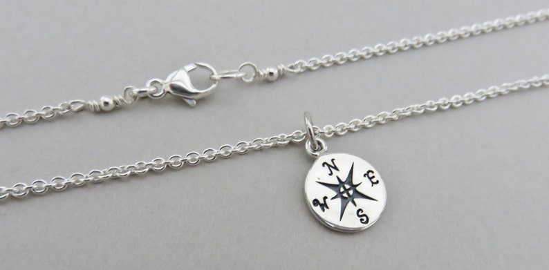 Graduation Gift, Sterling Silver Compass Necklace, Graduation Gift for Her, Milestone Jewelry Gifts, Compass Jewelry, MarciaHDesigns, MHD image 4