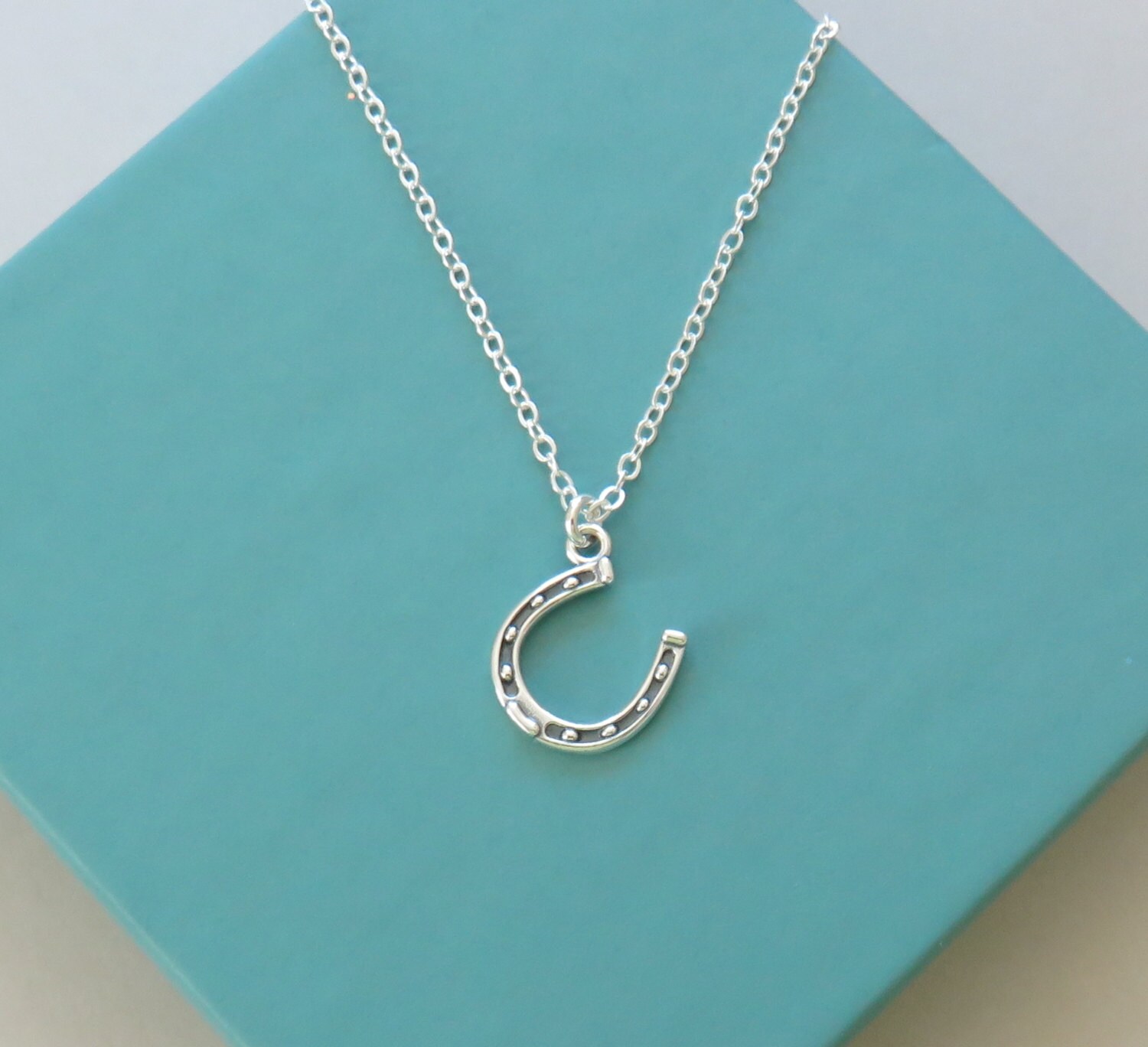 Horseshoe Necklace Horseshoe Jewelry Sterling Silver Silver Etsy