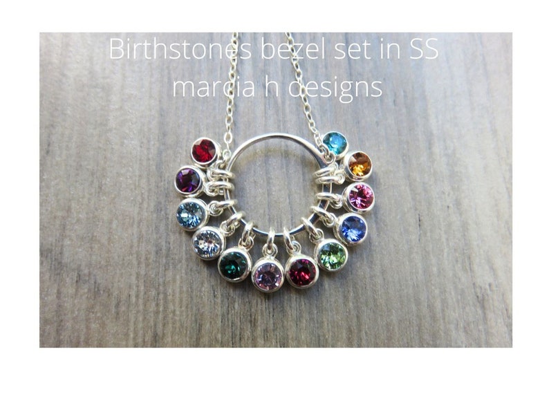Birthstone Necklace, Tiny Crystal Birthstone, Birthday Gift for Her ...