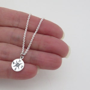 Graduation Gift, Sterling Silver Compass Necklace, Graduation Gift for Her, Milestone Jewelry Gifts, Compass Jewelry, MarciaHDesigns, MHD image 5