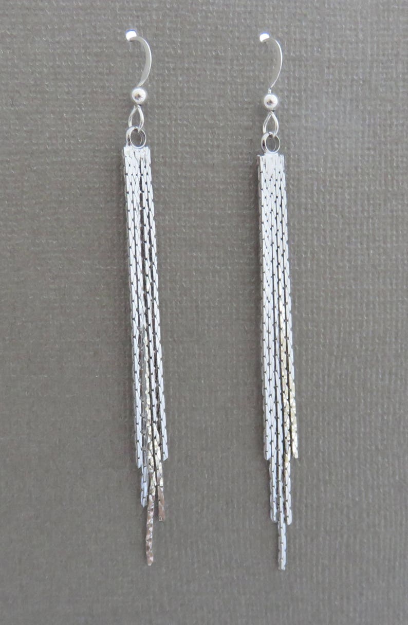 chain earrings silver TGS A.A