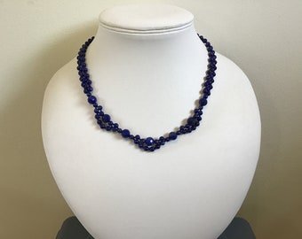 Lapis Lazuli Fancy Swag Sterling Silver Necklace