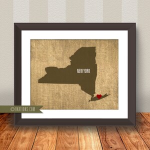Long Island New York Liebe Wall Art - Sackleinen - ich liebe Stadtstaat Instant Download - digitale Datei - Printable - zum herunterladen