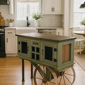 Kitchen Island Designs,Custom kitchen cabinets, Modern Kitchen Design Beautiful hand built solid wood urban industrial style kitchen island