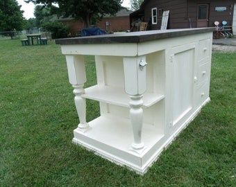 Kitchen island, Kitchen island with storage. Beautiful Rustic Farmhouse Style, Three Drawer Kitchen Island.