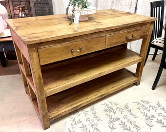 Solid Wood Timber Frame Kitchen Island