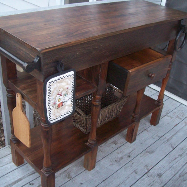 Rustic Kitchen Island - Etsy