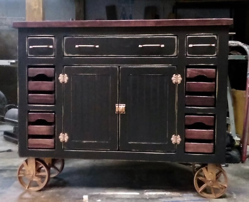 Custom Farmhouse Industrial Side Cabinet BuffetMedia Console