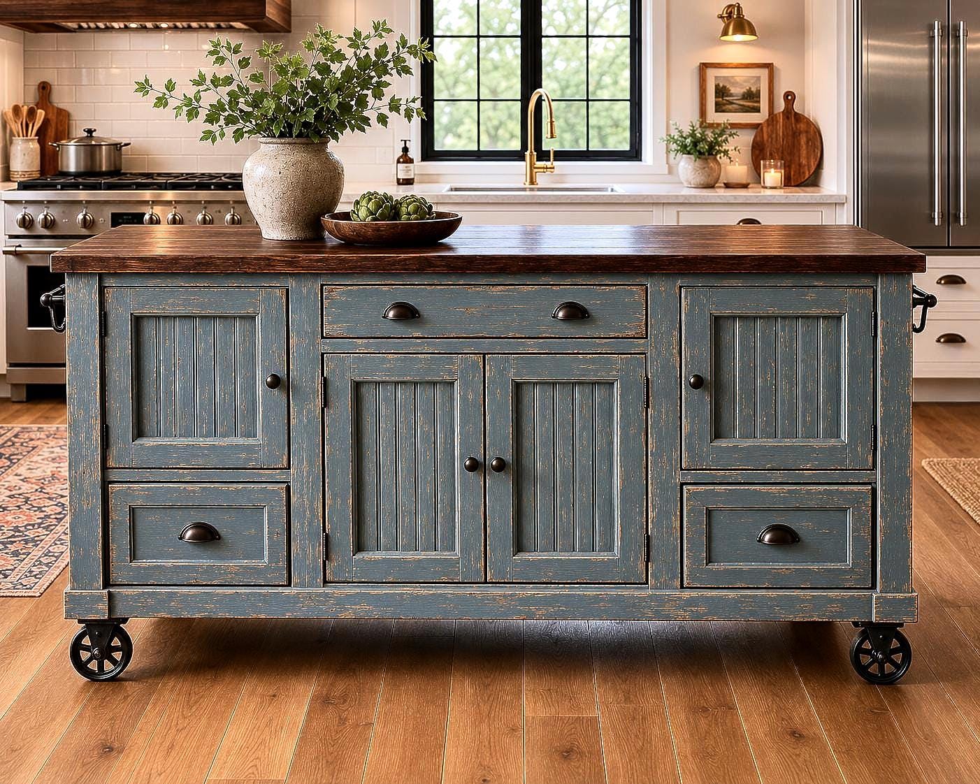 Handmade Custom Kitchen Island With Storage - Etsy