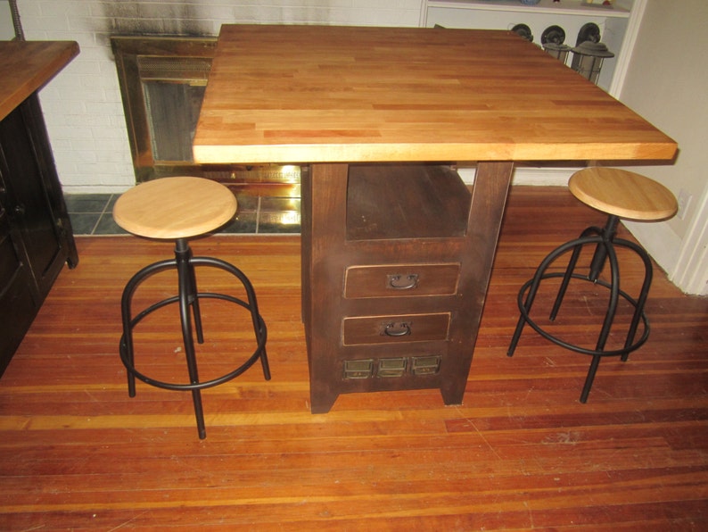 Beautiful Solid Poplar Kitchen Island/Pub Table Etsy