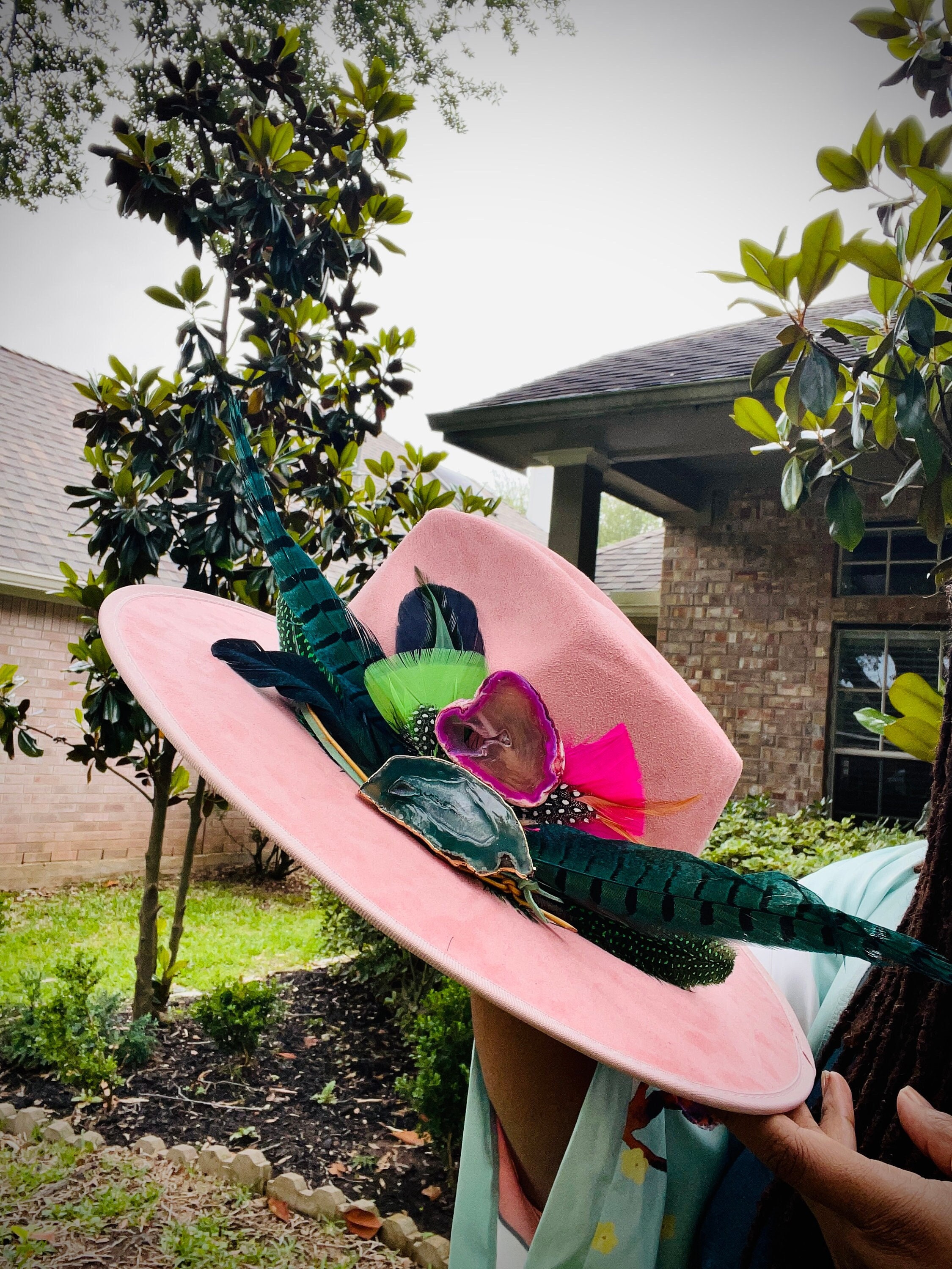 Pink and Green AKA Inspired Fedora Alpha Kappa Alpha(AKA) – J.Alan Brand main image 2