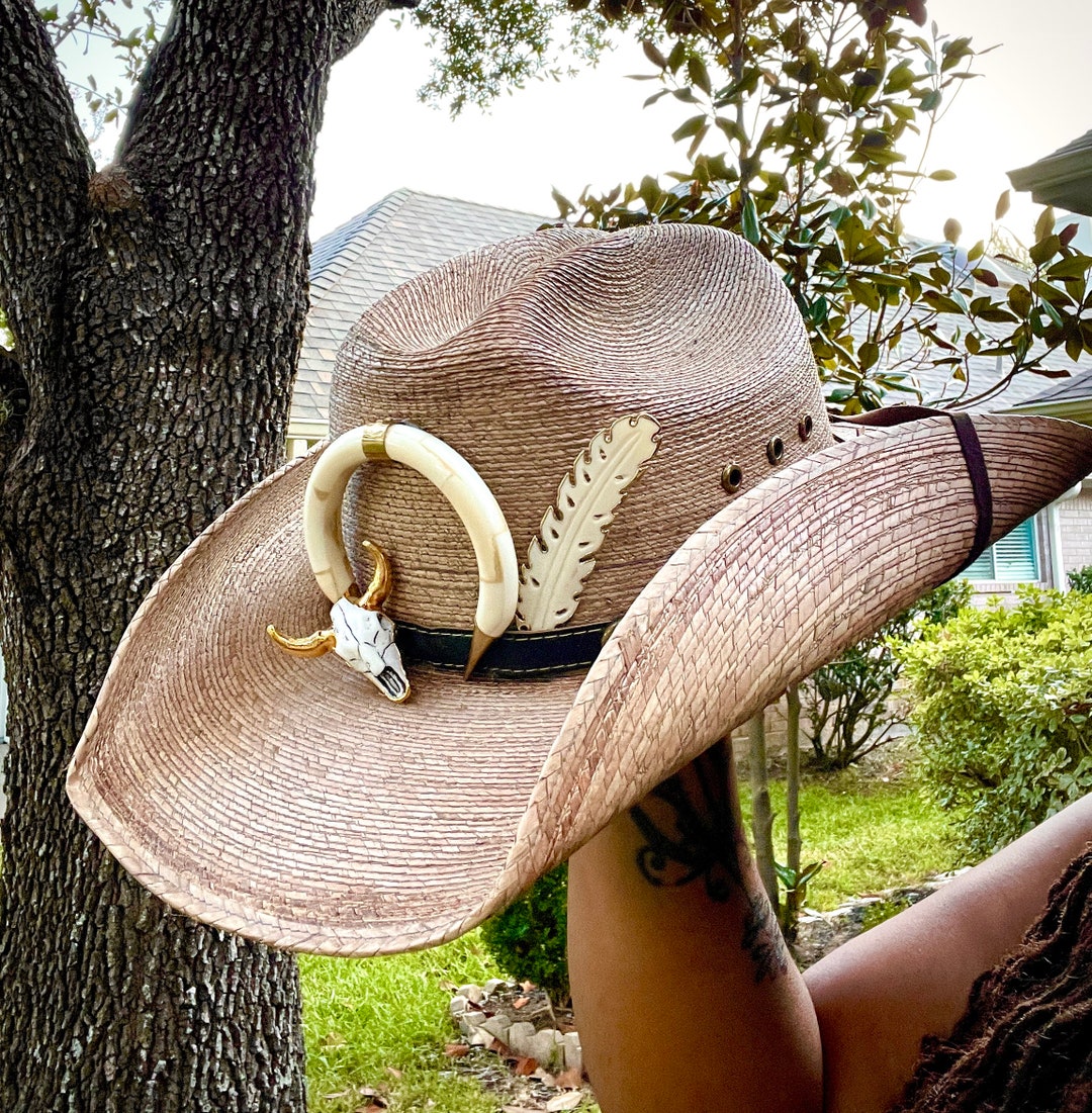 Straw Vintage Authentic Style Cowboy Hat - Etsy display picture 3