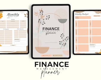 Finance and Budget Tracker & Planner - Digital - Printable, finance planner, monthly budget