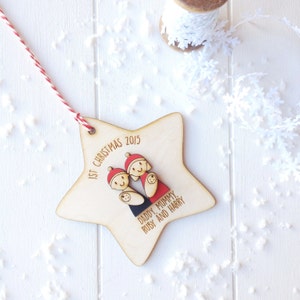 Baby Twins, Family's First Christmas Decoration personalised tree decoration image 1
